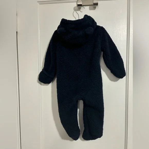 Carters 9M Navy Blue Baby Winter Onesie - Picture 2 of 4